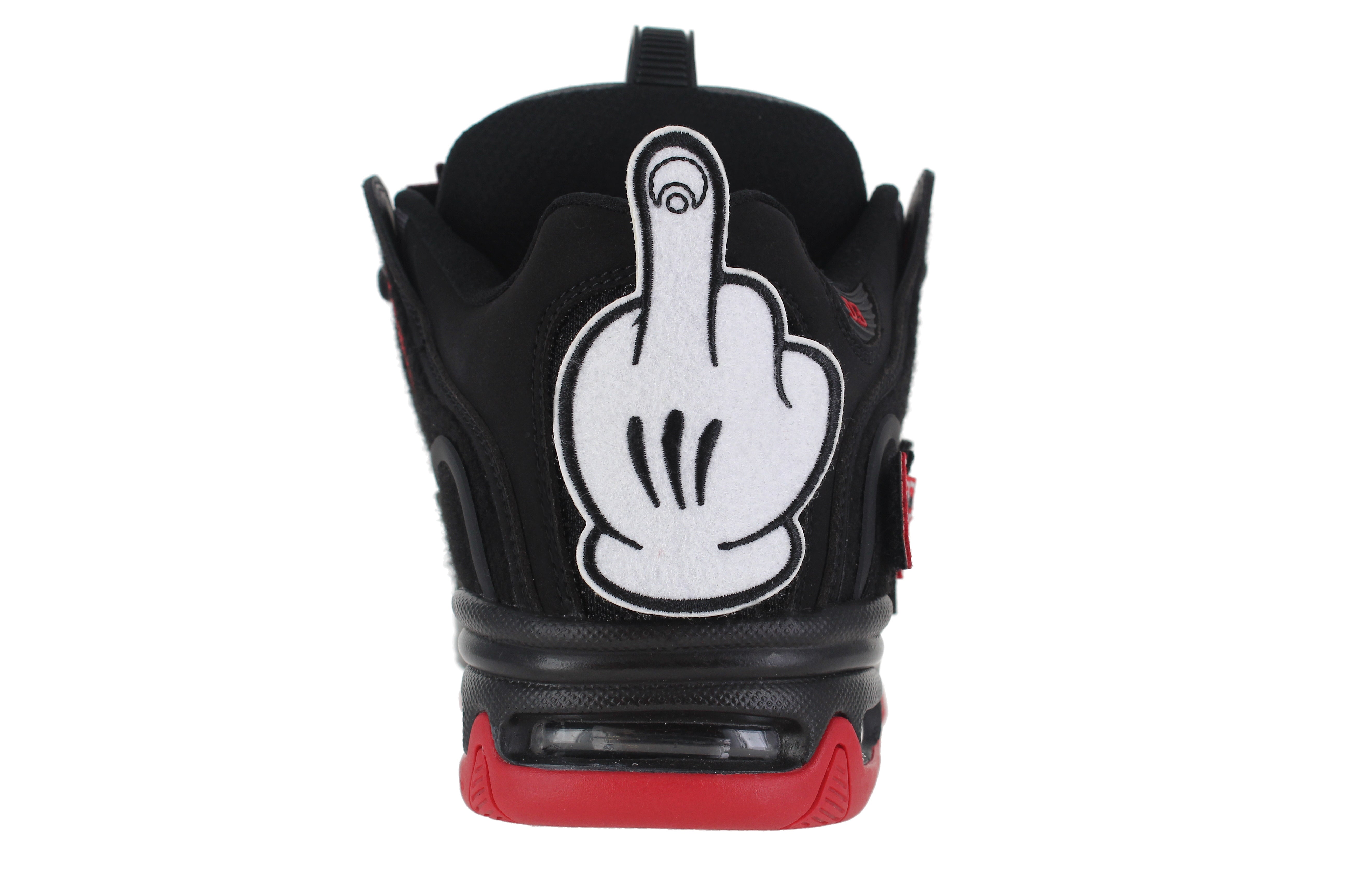 osiris-d3-2001-sneakers-skate-noir-rouge-velcro image 3