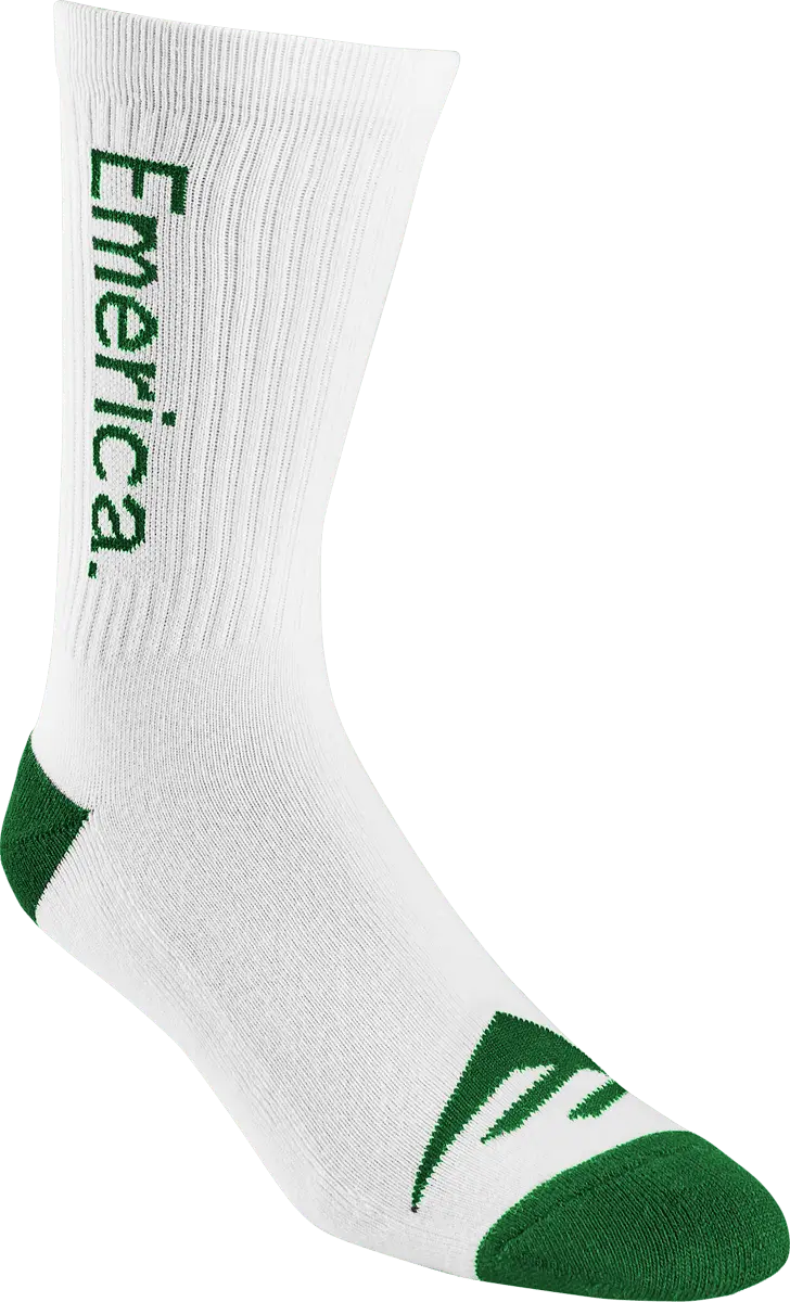 emerica-pure-crew-sock-chaussettes-skate-blanc image 1