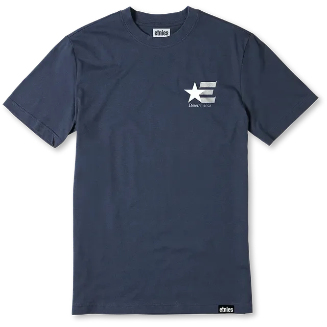 etnies-america-tee-t-shirt-skate-navy-white image 1