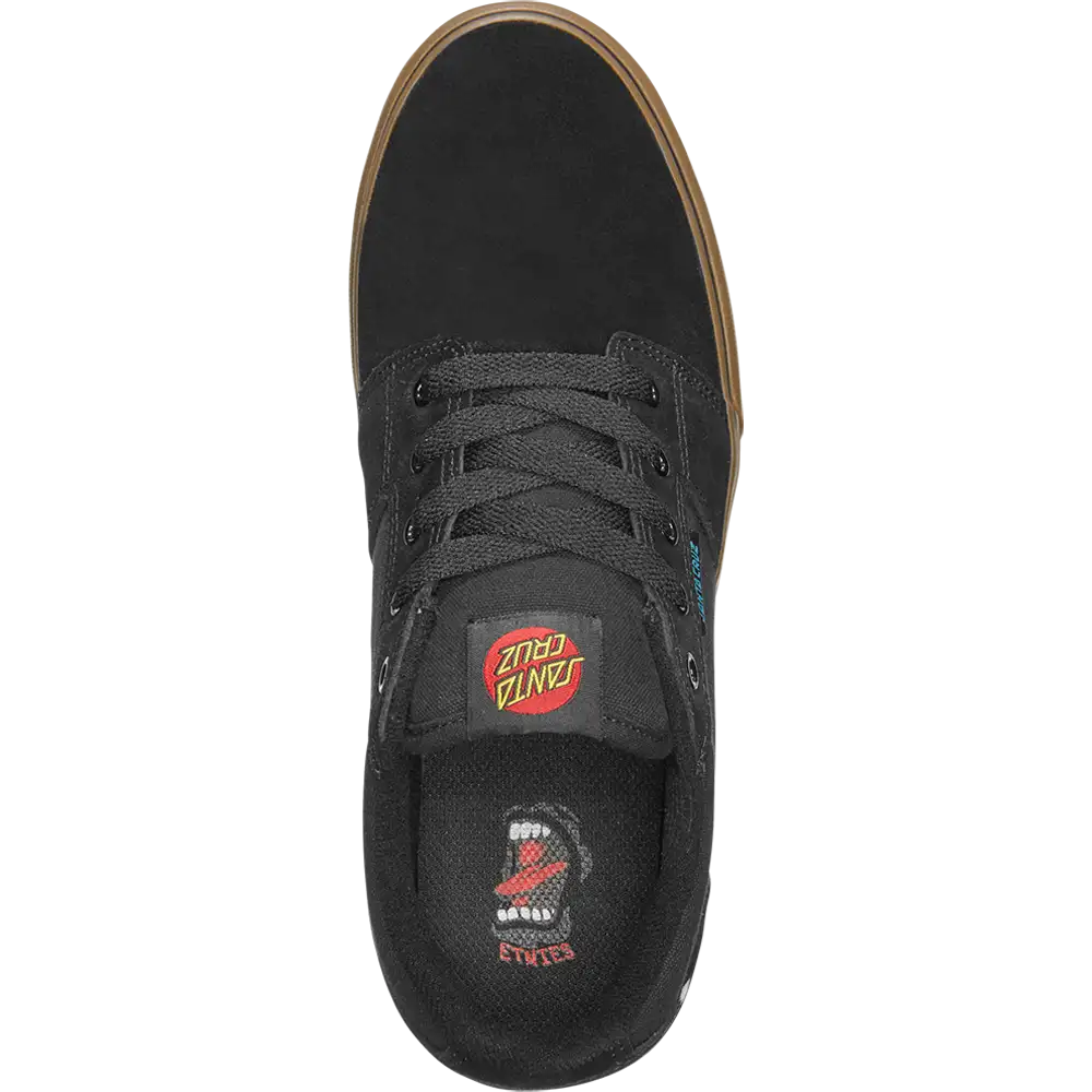etnies-barge-ls-x-santa-cruz-chaussure-skate-slim-vulc-noir-gomme image 2