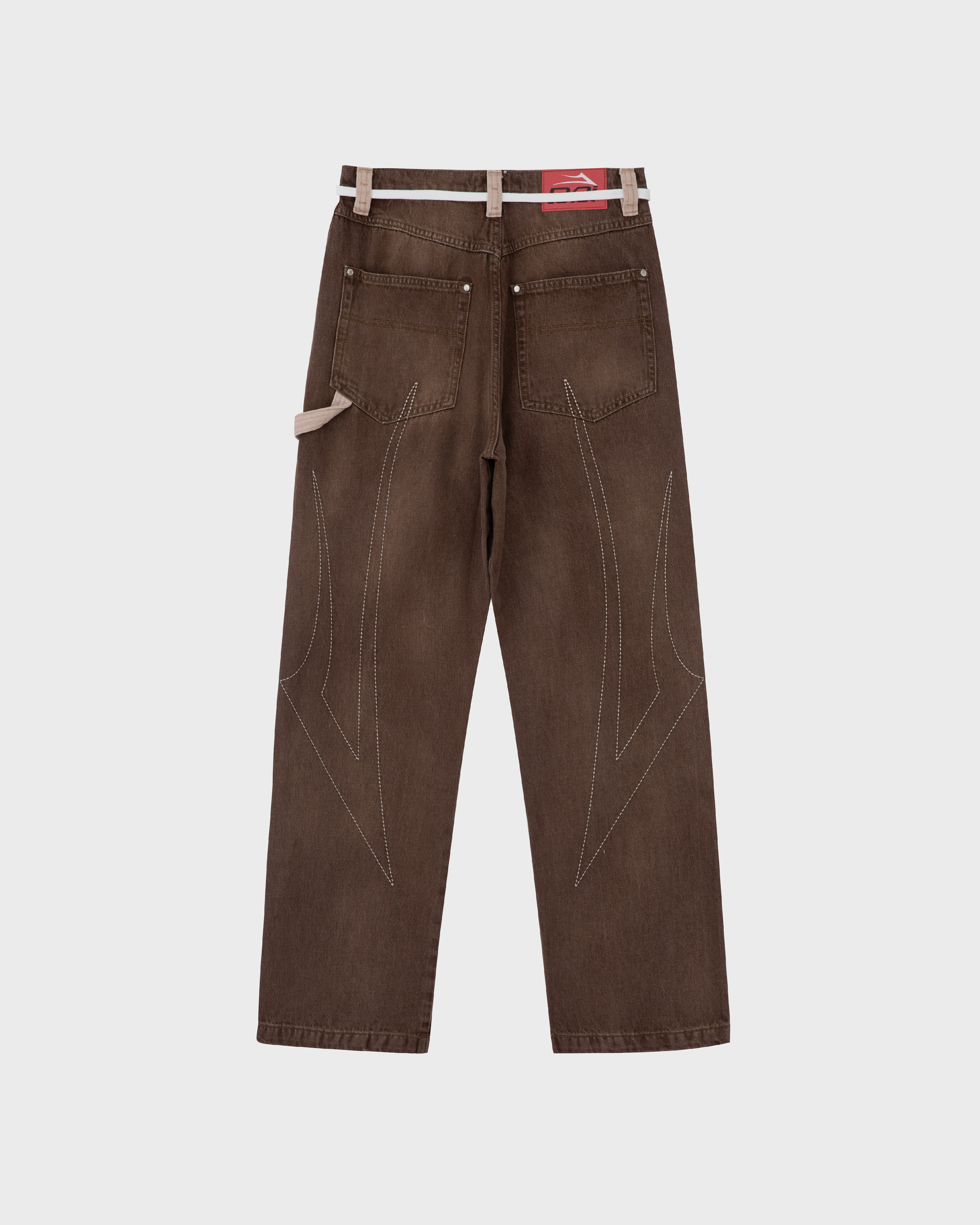 lakai-wide-leg-double-knee-pant-washed-brown-pantalon image 2