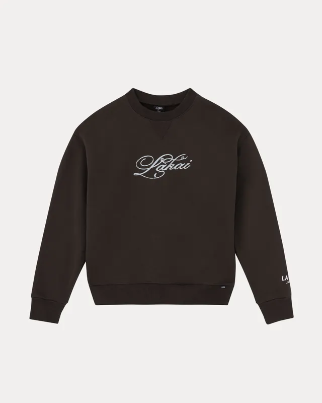 lakai-classic-crewneck-sweat-marron-fonc image 1