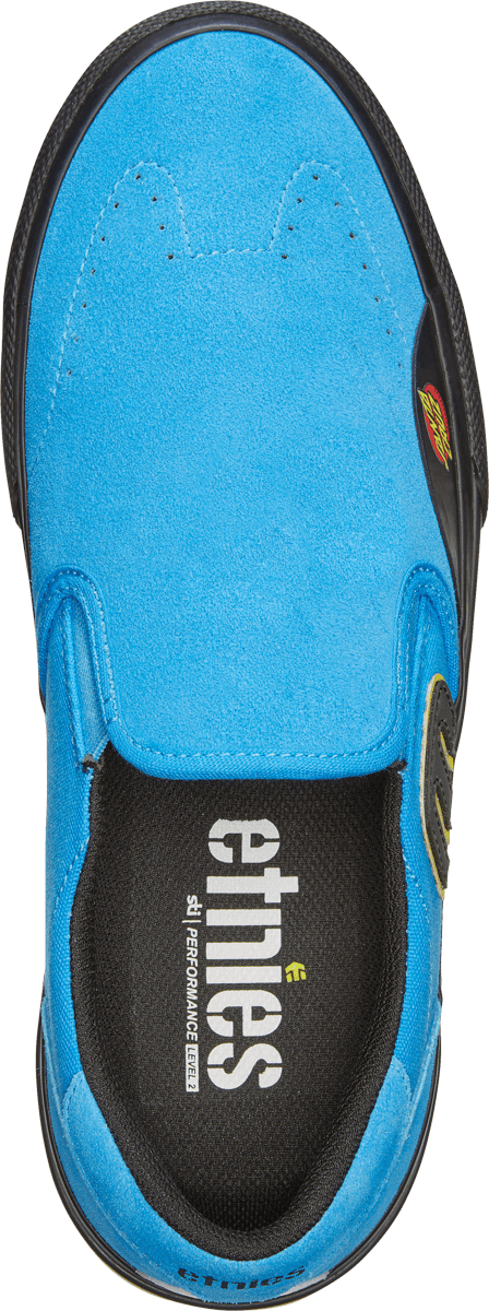 etnies-lo-cut-slip-x-santa-cruz-chaussures-skate-slip-on-bleu image 2