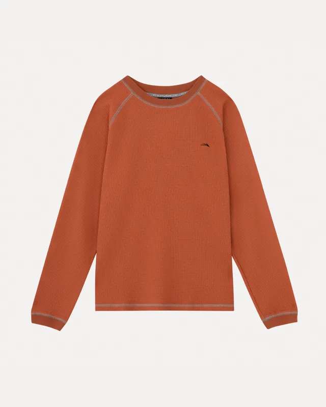 lakai-longsleeve-raglan-waffle-orange-br-l image 1