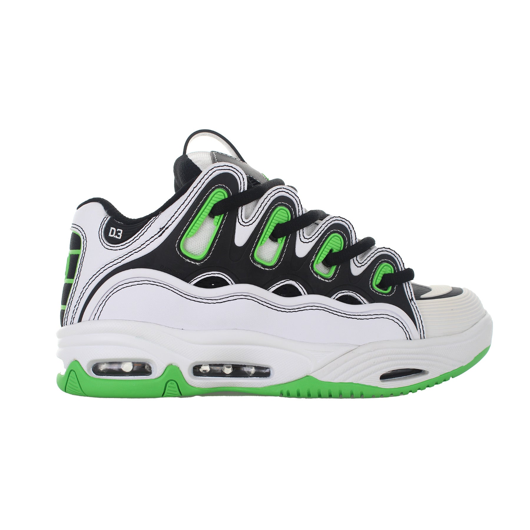 osiris-d3-2001-sneakers-skate-white-black-green image 1