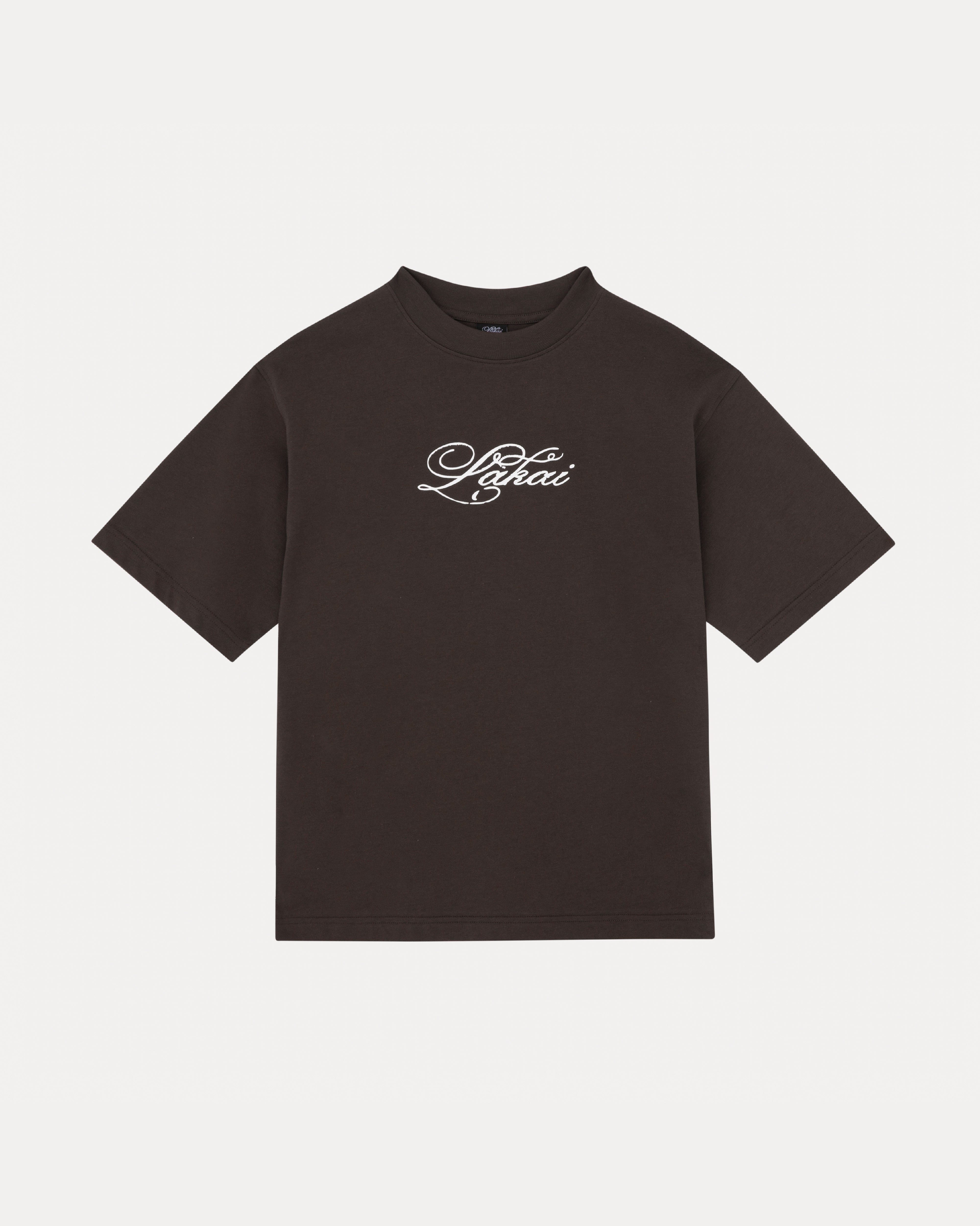 lakai-oversized-signature-tee-t-shirt-marron-dark-brown image 1
