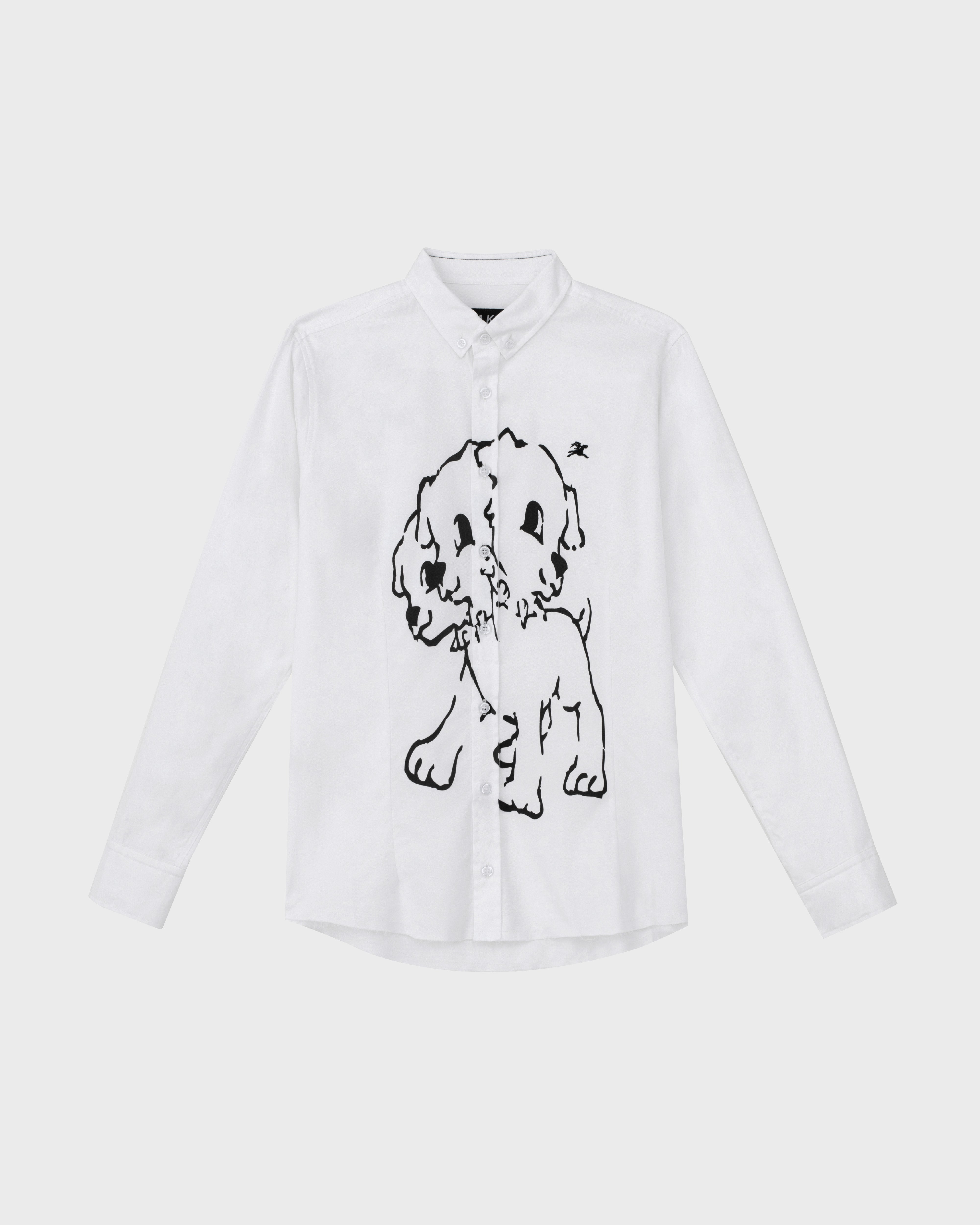 lakai-cerberus-dress-shirt-asymmetrical-placket-chemise-blanche image 1