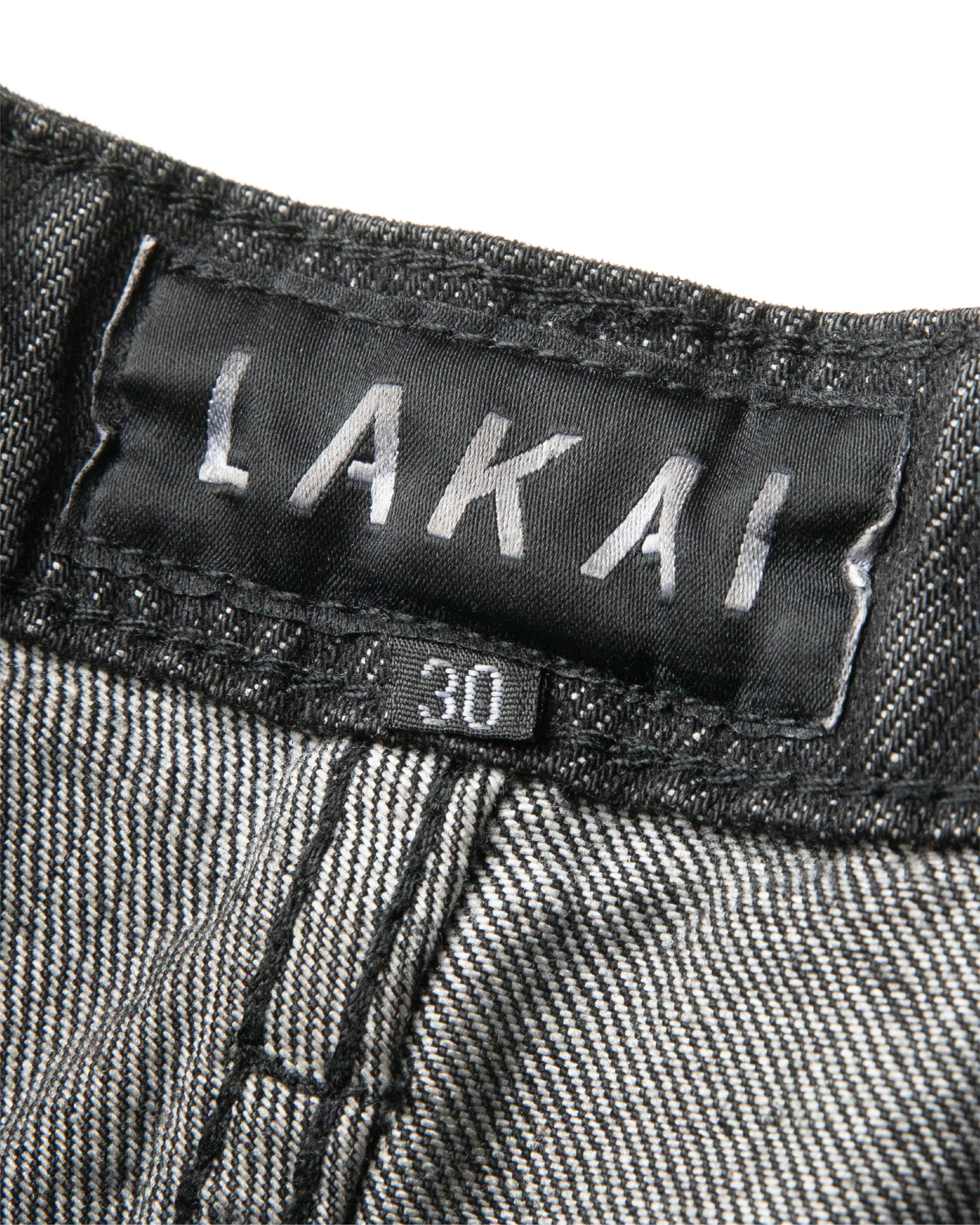 lakai-waxed-bootcut-denims-jean-skate-black image 4