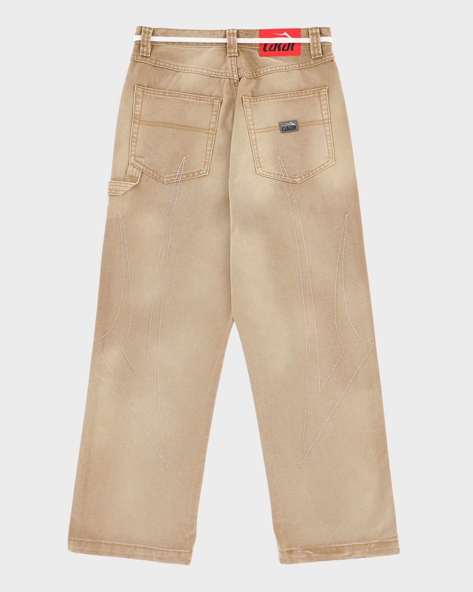 lakai-faded-wide-leg-pantalon-carpenter-khaki image 3