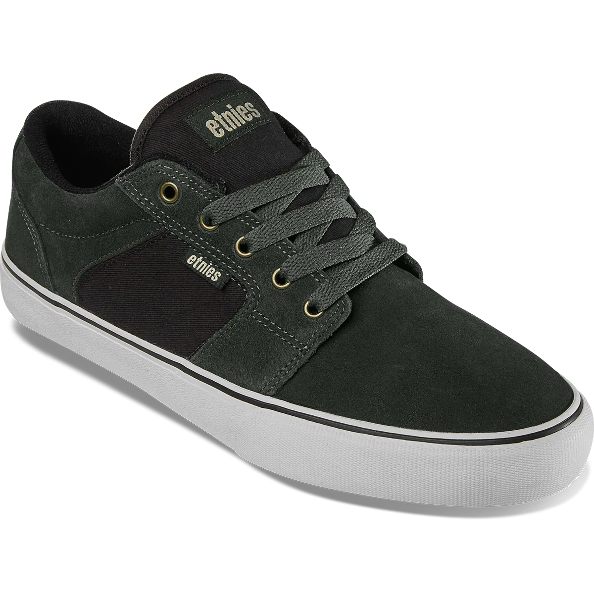 etnies-barge-ls-chaussures-skate-basses-green-gold image 4