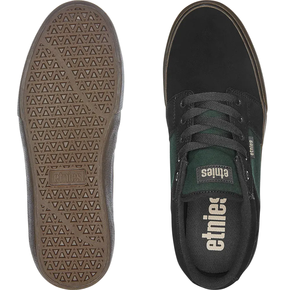 etnies-barge-ls-chaussures-skate-su-de-black-brown-green image 2