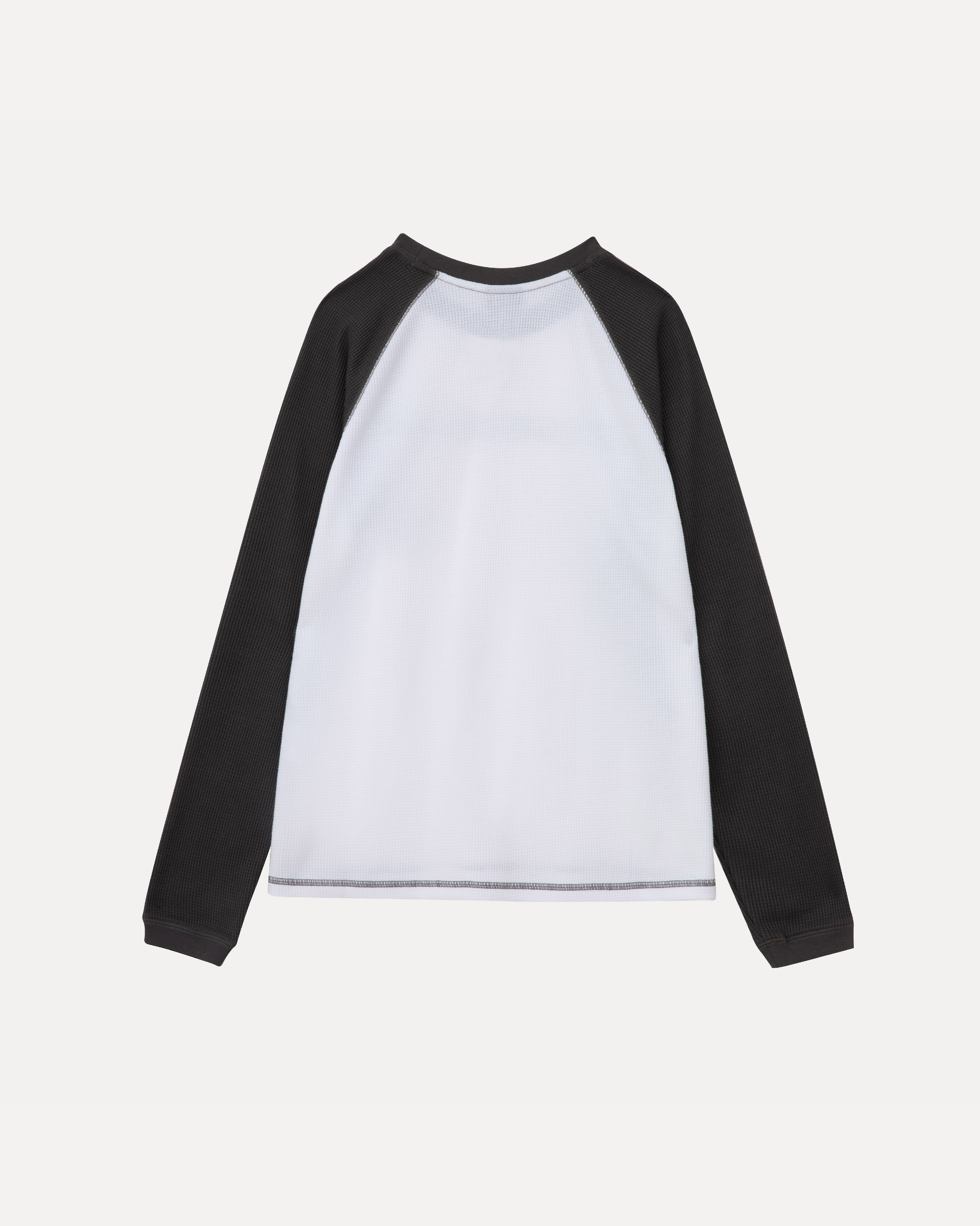 lakai-longsleeve-raglan-waffle-shirt-white-charcoal image 1