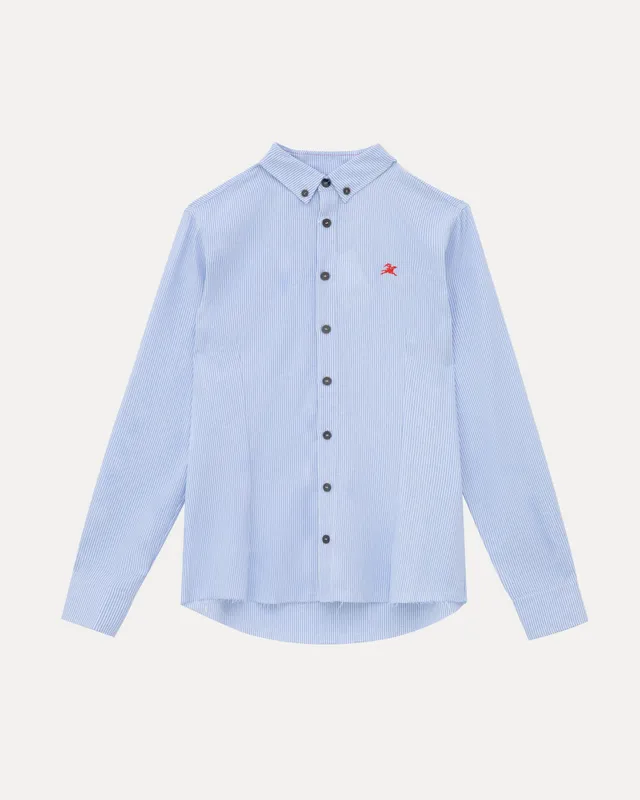 lakai-manchester-chemise-manches-longues-boutonn-e-white-blue-stripe image 1