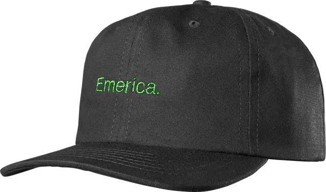 emerica-pure-gold-dad-hat-casquette-black-green image 1