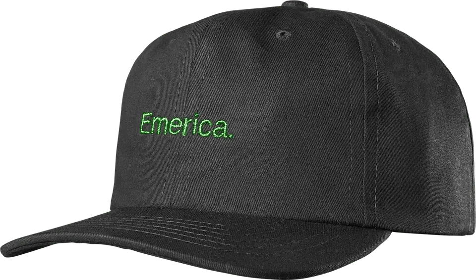 emerica-pure-gold-dad-hat-casquette-black-green image 1