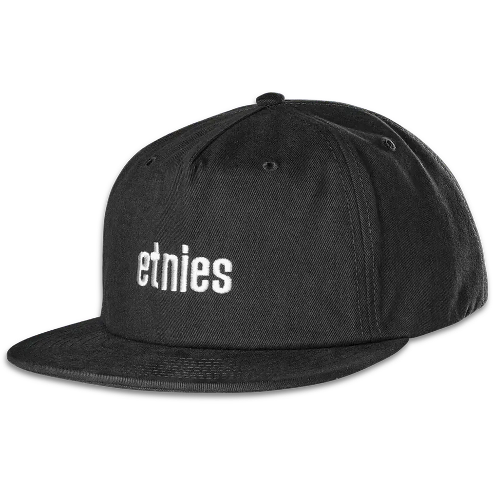 etnies-wordmark-embroidery-snapback-casquette-black image 1