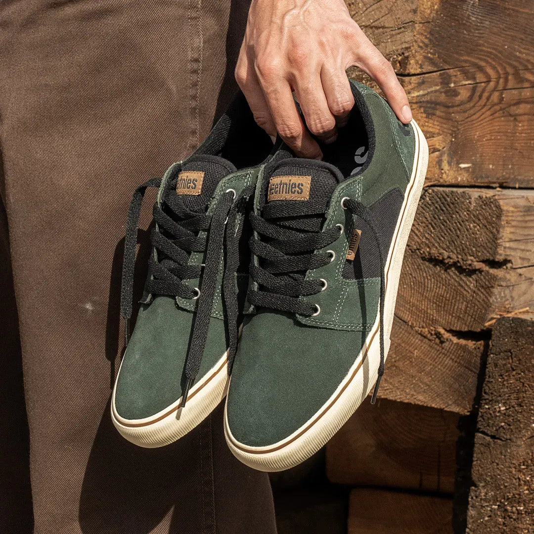 etnies-barge-ls-chaussures-skate-basses-green-gold image 7