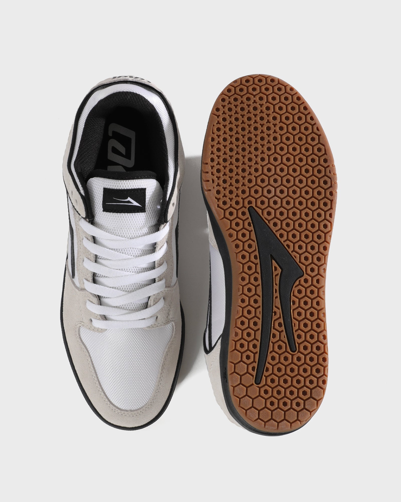 lakai-telford-low-chaussures-skate-blanc-su-de-cordura-noir image 3