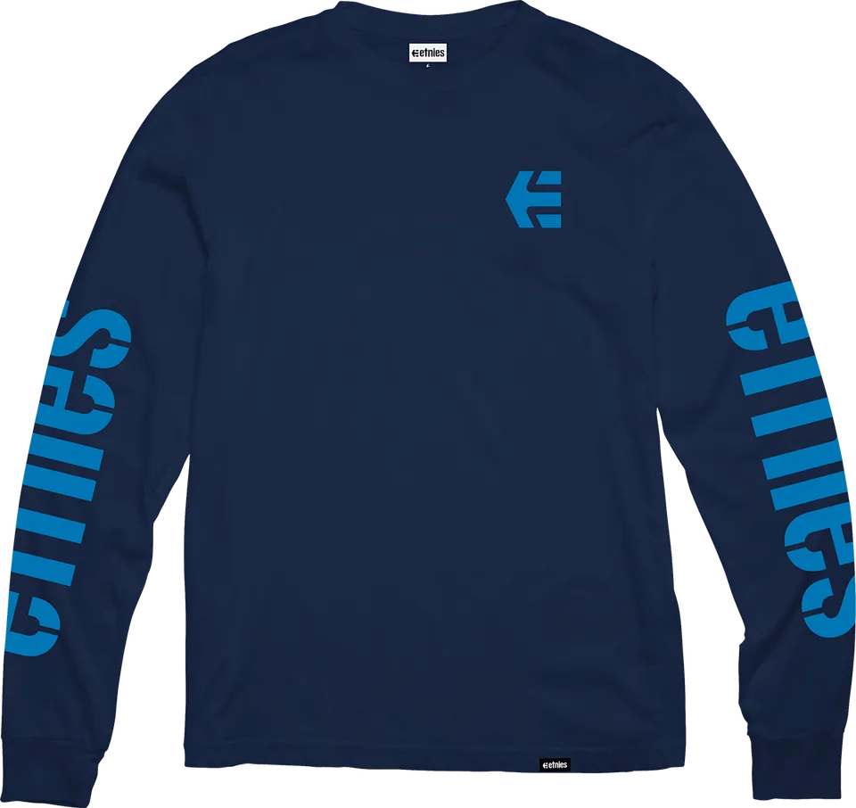 etnies-icon-l-s-tee-manches-longues-navy-blue image 1