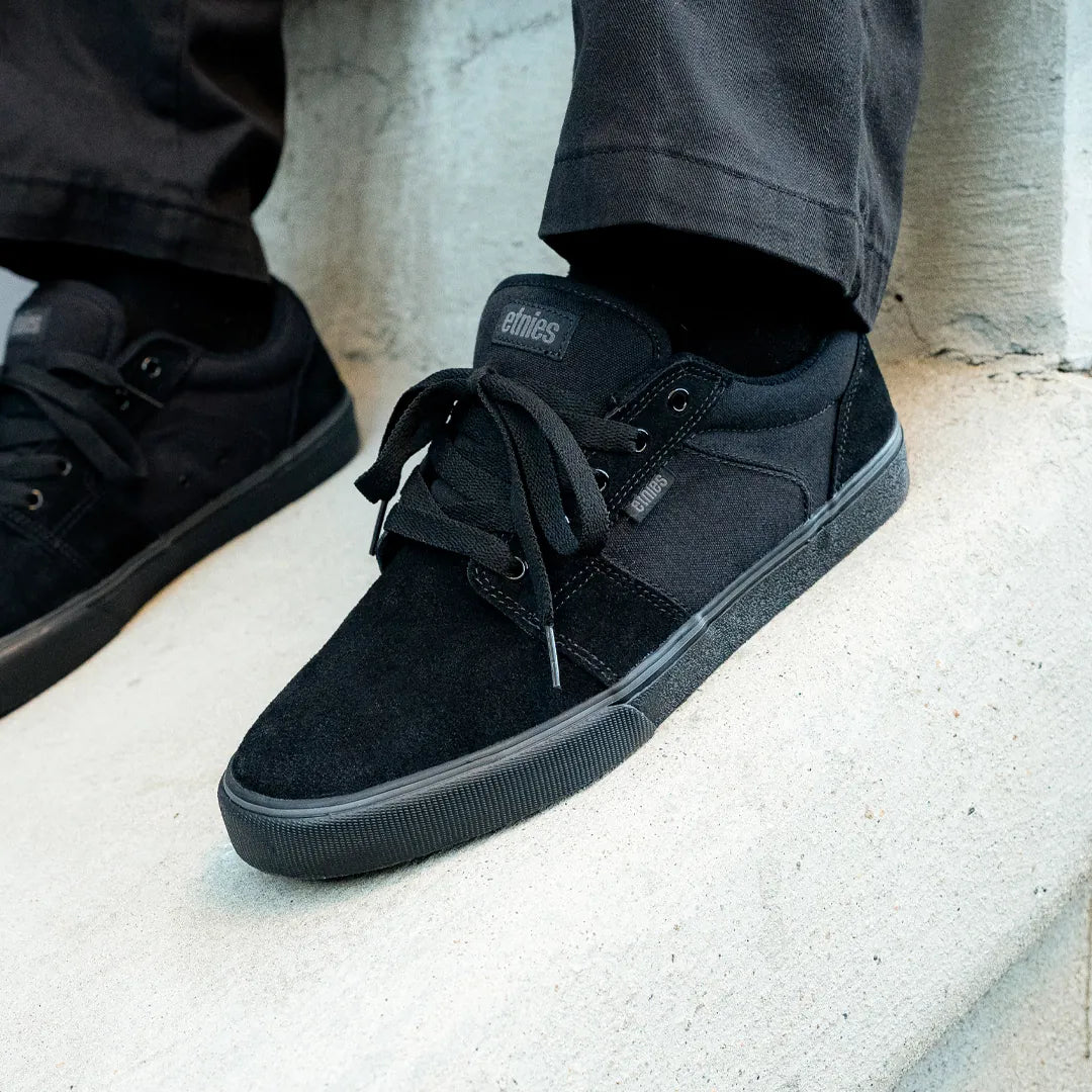 etnies-barge-ls-chaussures-skate-black-dirty-wash image 2