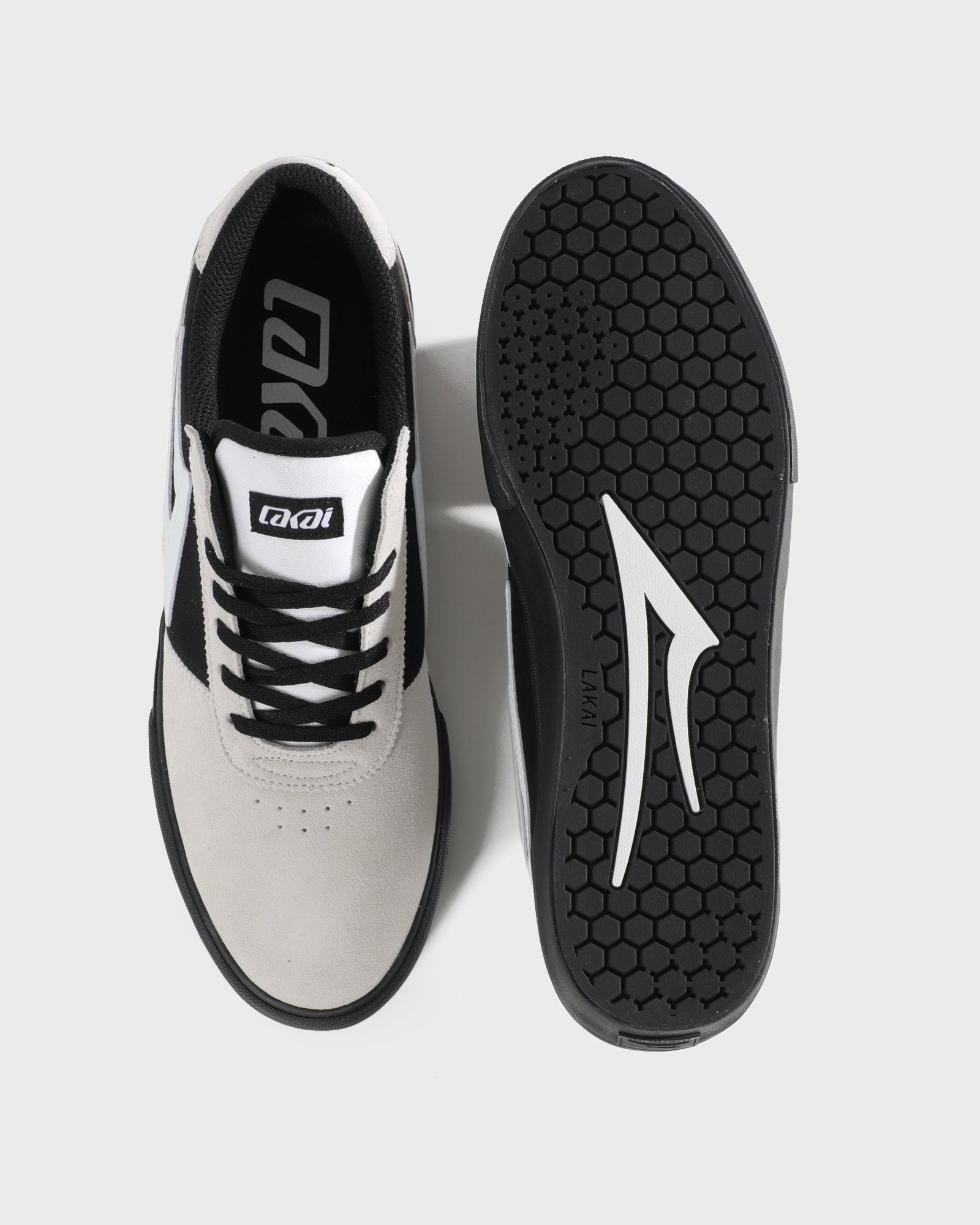 lakai-manchester-chaussures-skate-vulc-white-suede-black-black image 3