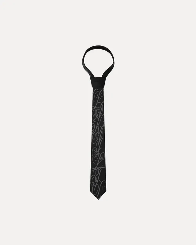lakai-jacquard-necktie-cravate-noire image 1
