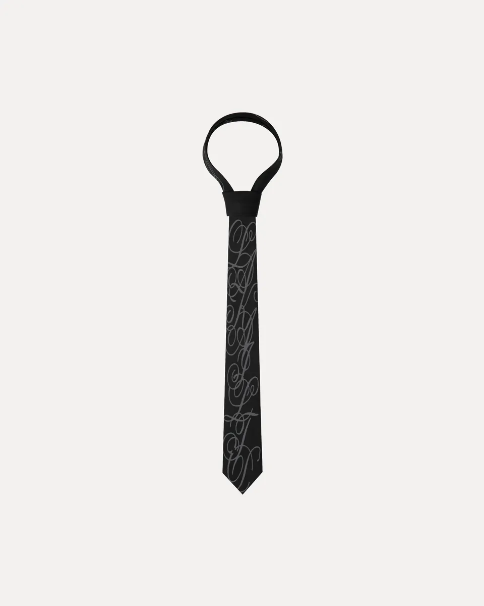 lakai-jacquard-necktie-cravate-noire image 1