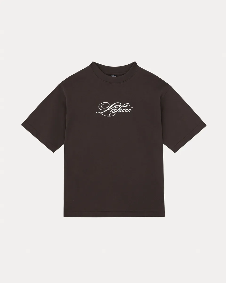 lakai-oversized-signature-tee-t-shirt-marron-dark-brown image 1