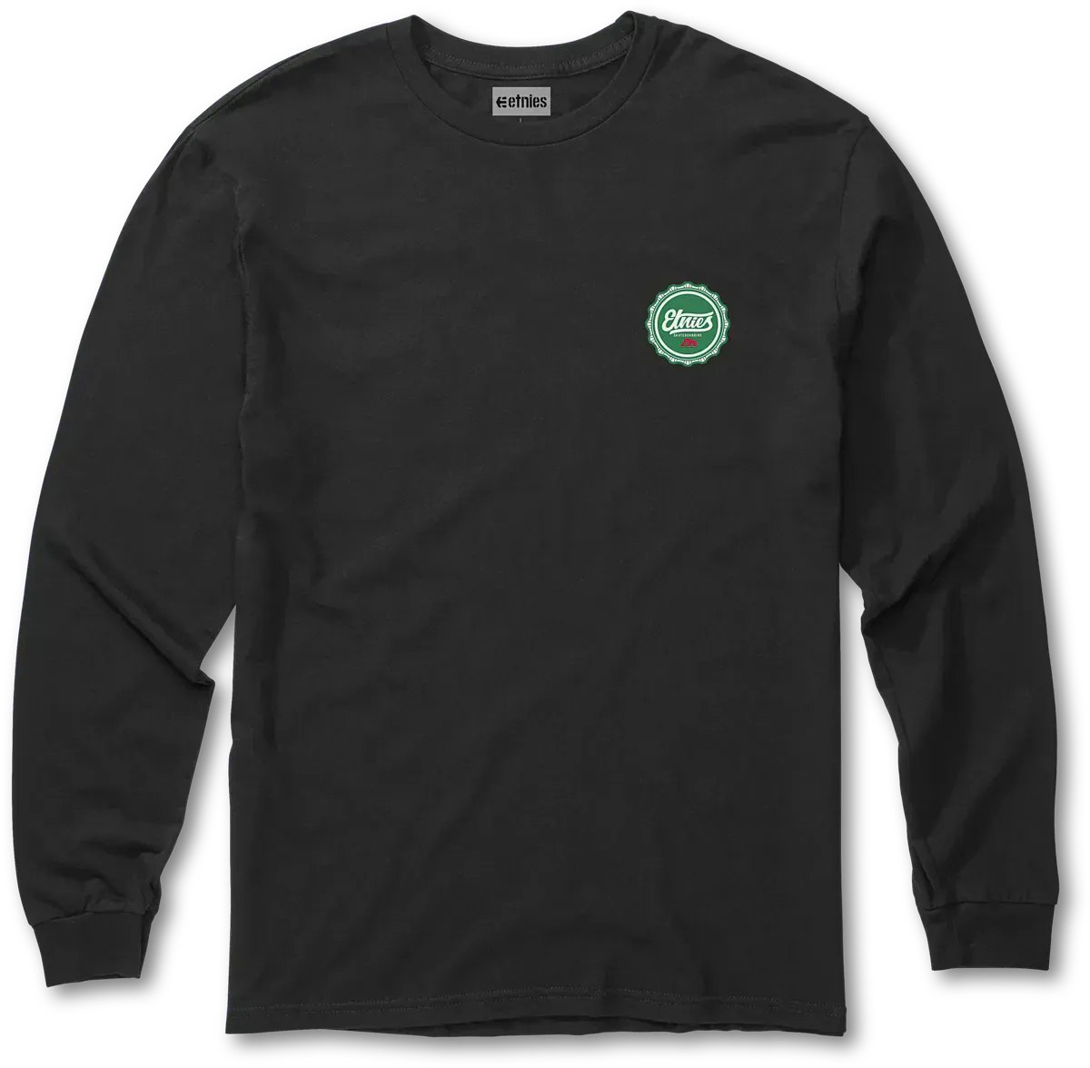 etnies-bottle-cap-l-s-tee-t-shirt-manches-longues-noir image 1