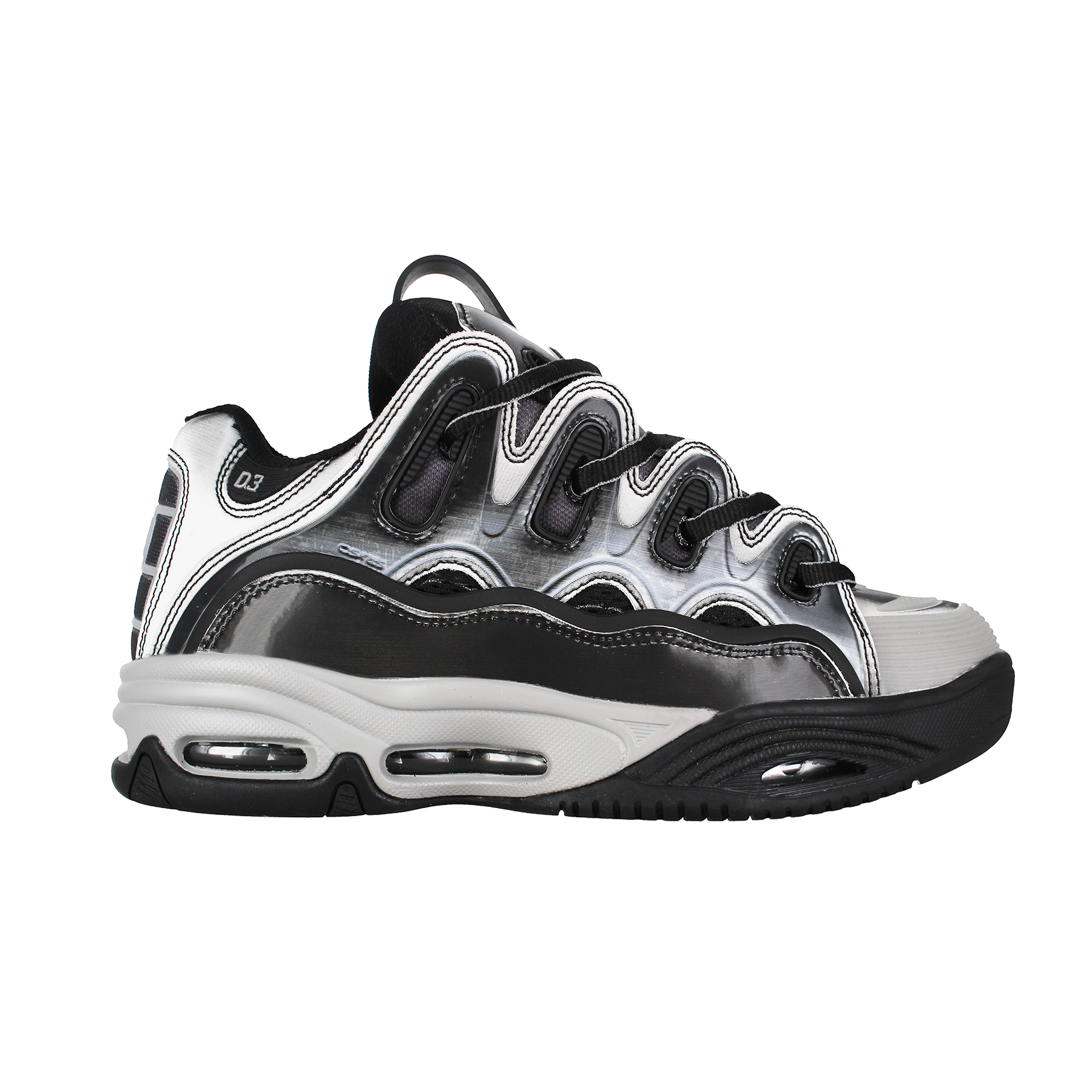 osiris-d3-2001-sneakers-skate-homme-silver-black-holo image 1