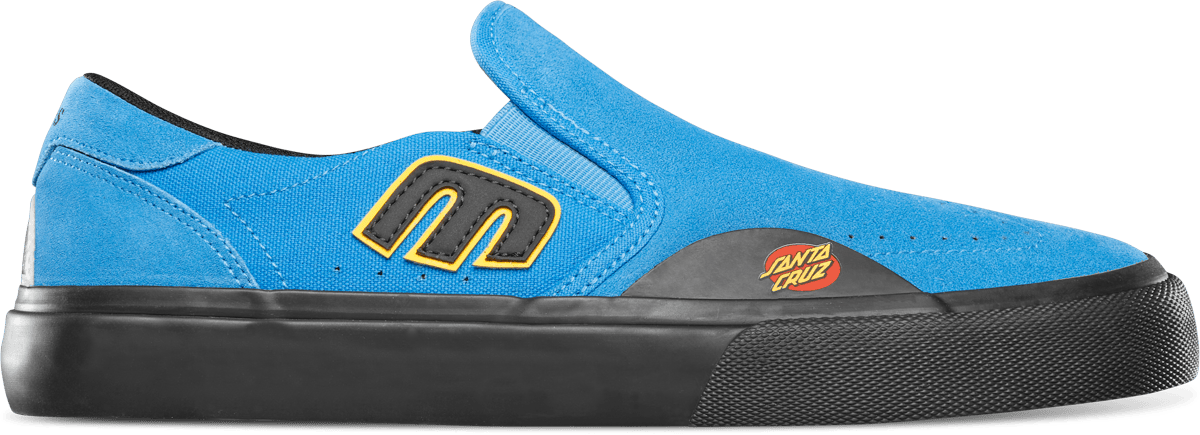 etnies-lo-cut-slip-x-santa-cruz-chaussures-skate-slip-on-bleu image 1