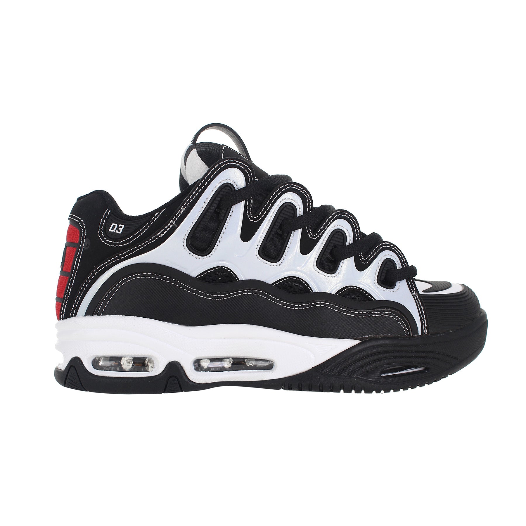 osiris-d3-2001-sneakers-skate-homme-black-white-red image 1