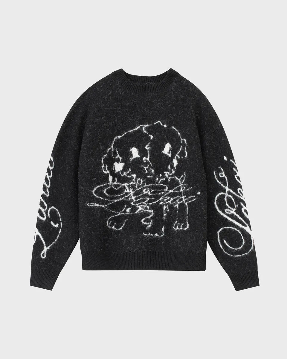 lakai-cerberus-brushed-acrylic-sweater-pull-noir image 1
