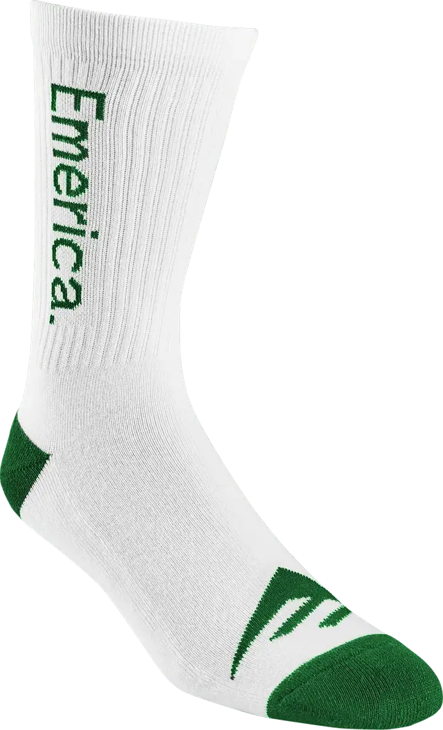 emerica-pure-crew-sock-chaussettes-skate-blanc image 1