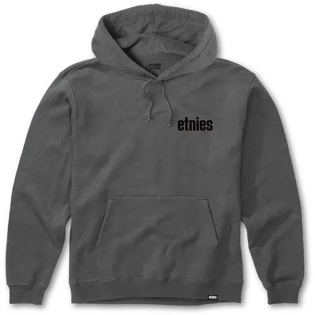 etnies-wordmark-hoodie-sweat-capuche-dark-grey-black image 1