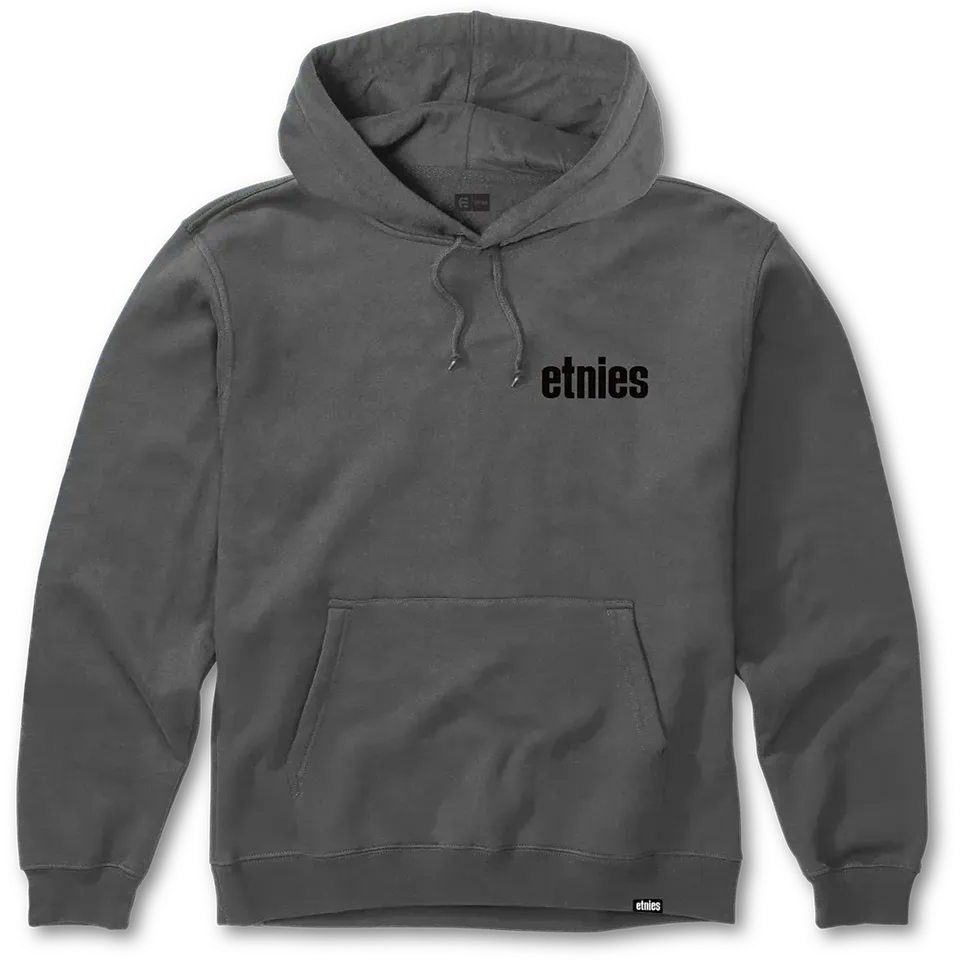 etnies-wordmark-hoodie-sweat-capuche-dark-grey-black image 1