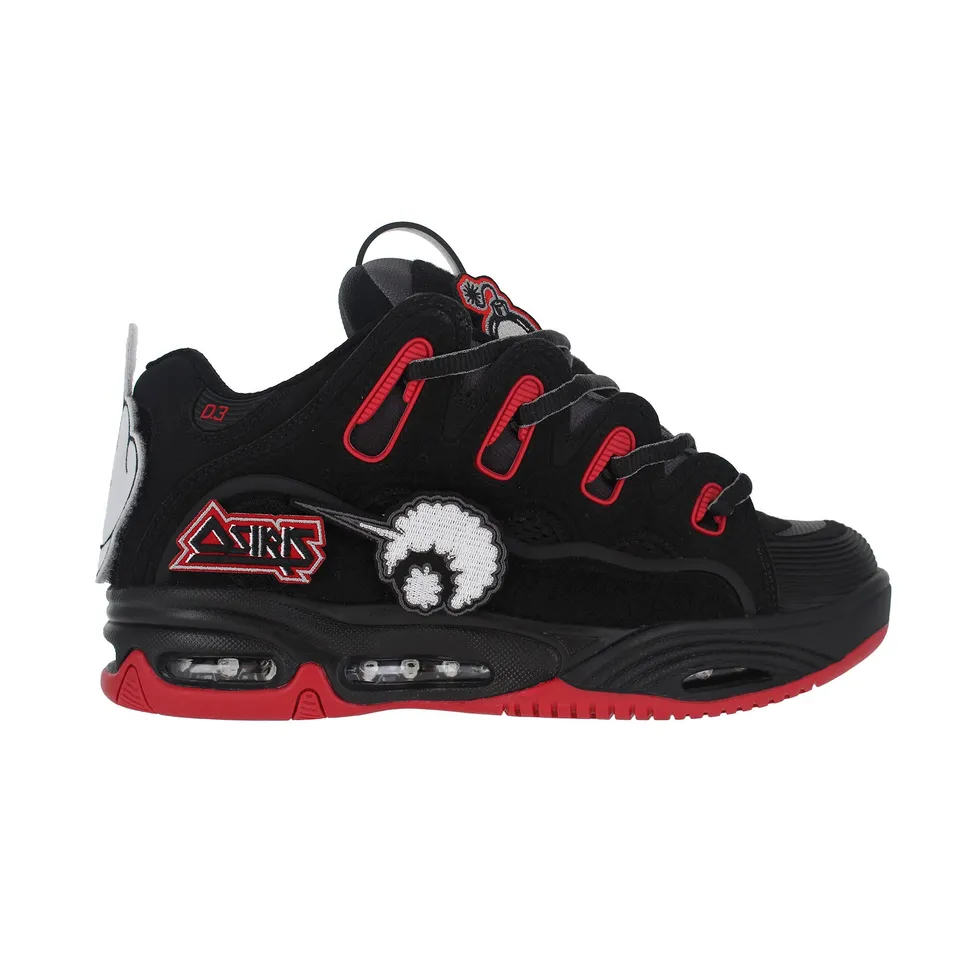 osiris-d3-2001-sneakers-skate-noir-rouge-velcro image 1
