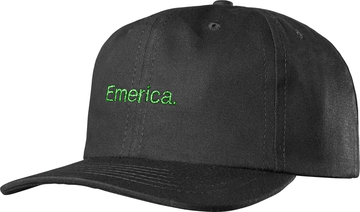 emerica-pure-gold-dad-hat-casquette-black-green image 1