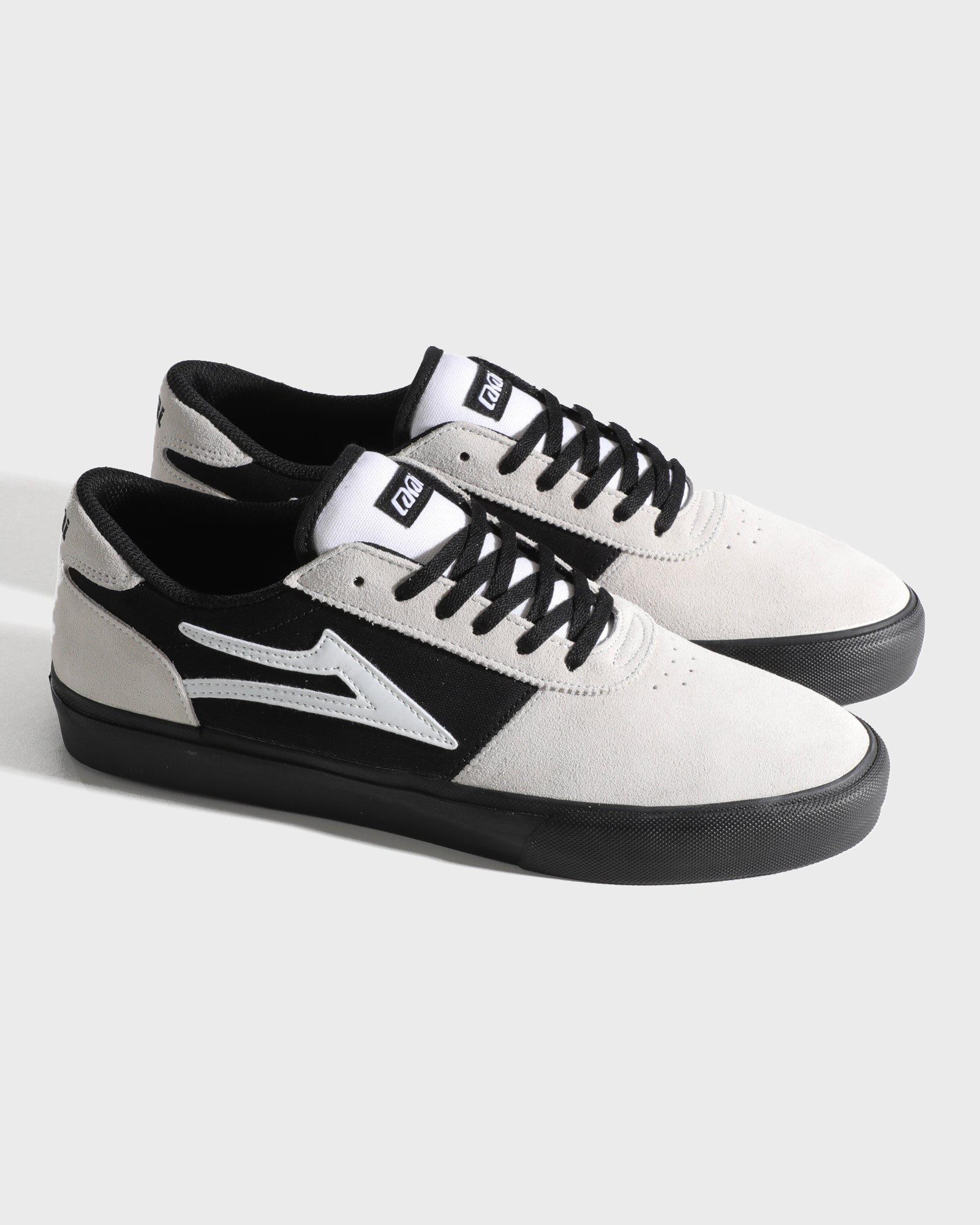 lakai-manchester-chaussures-skate-vulc-white-suede-black-black image 2