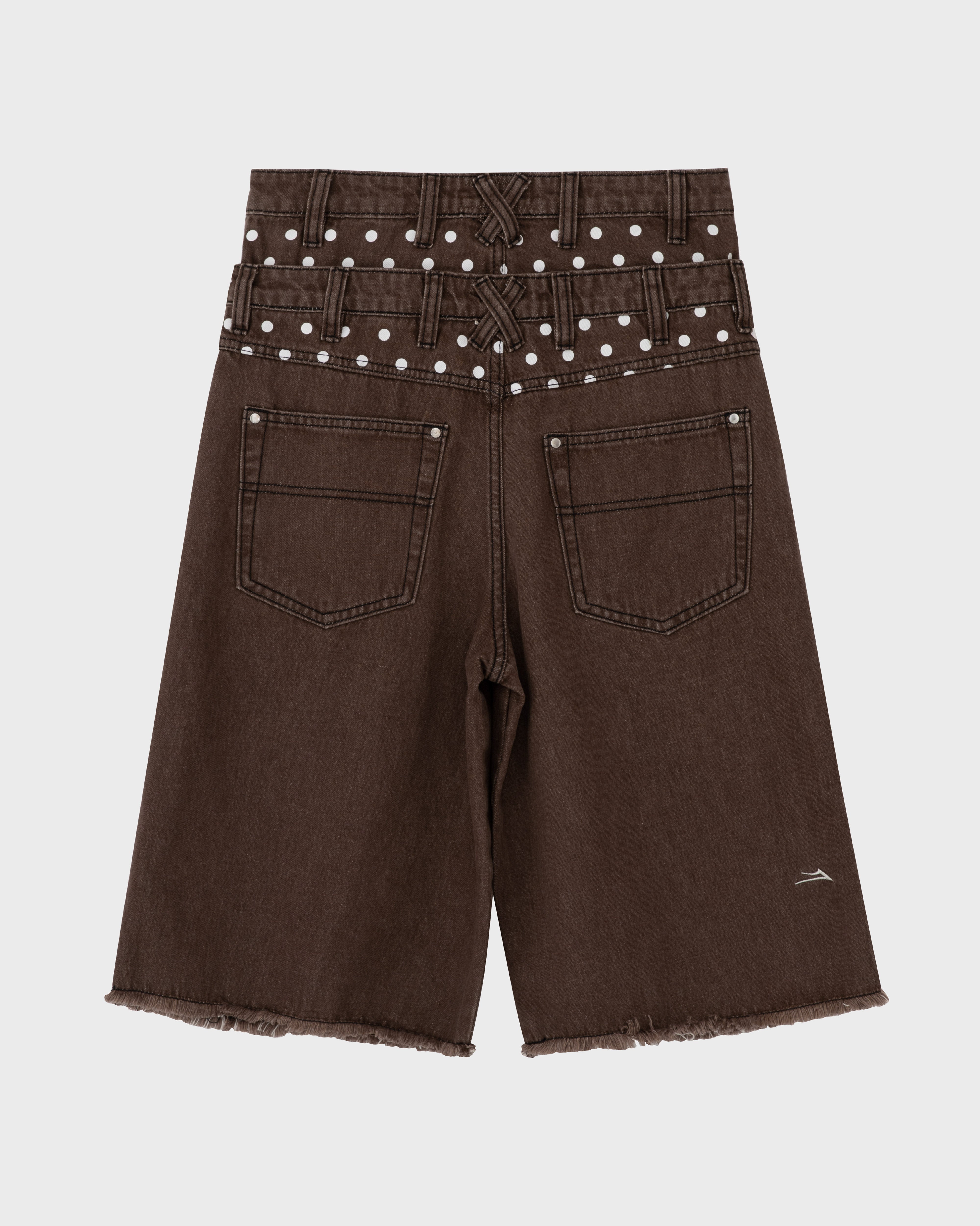 lakai-double-waisted-jumbo-jorts-jean-short-brown-polka image 2