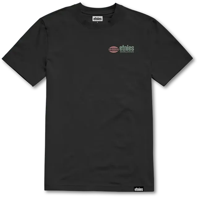 etnies-worldwide-tee-t-shirt-skate-noir image 1