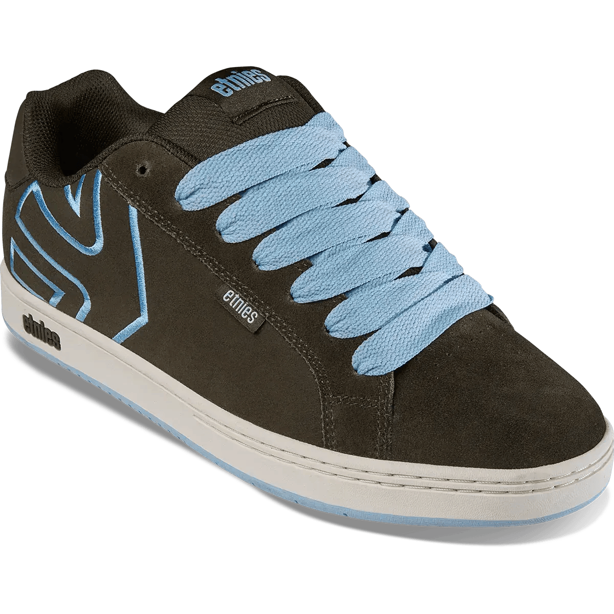 etnies-fader-chaussures-skate-puffy-marron-bleu-su-de image 4