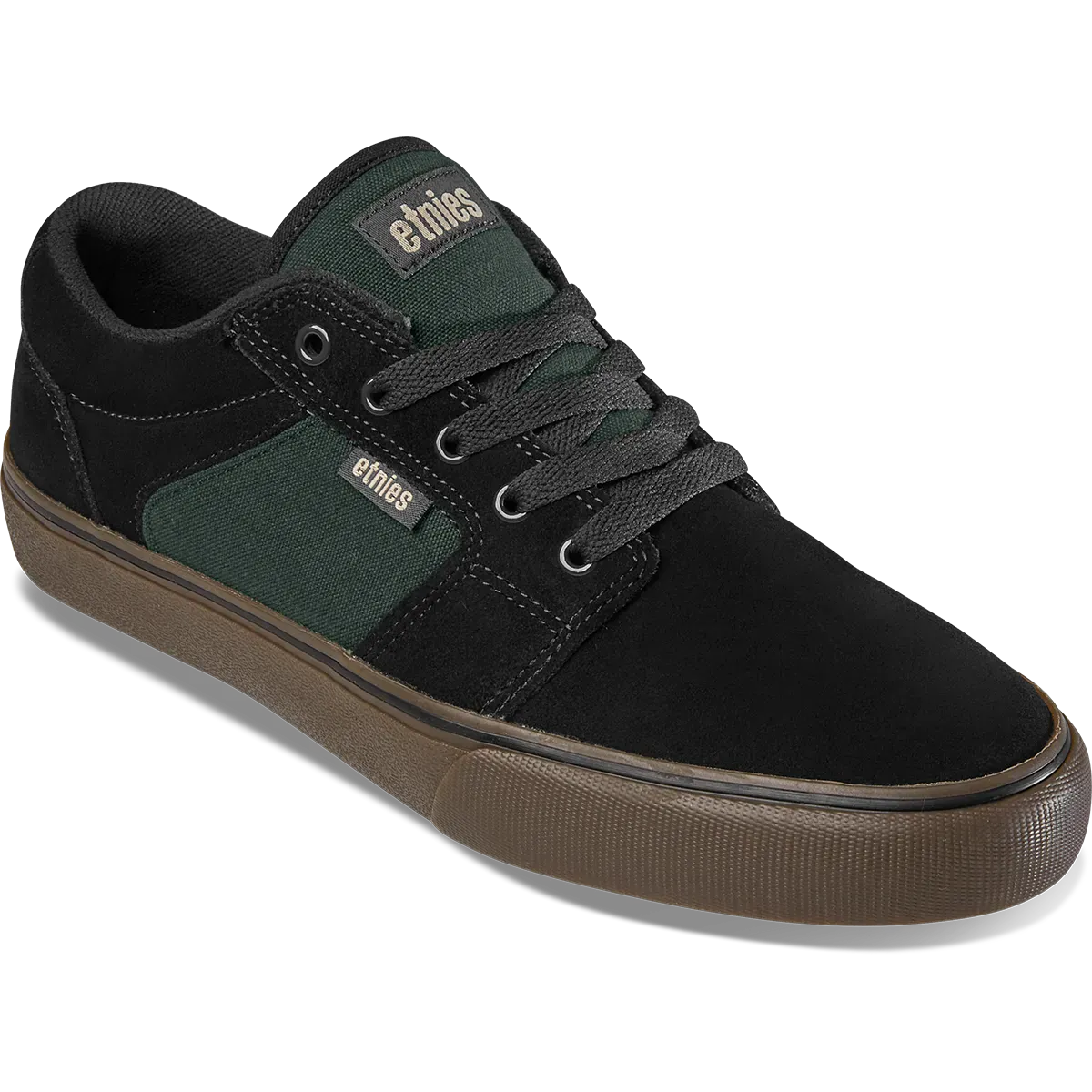 etnies-barge-ls-chaussures-skate-su-de-black-brown-green image 3