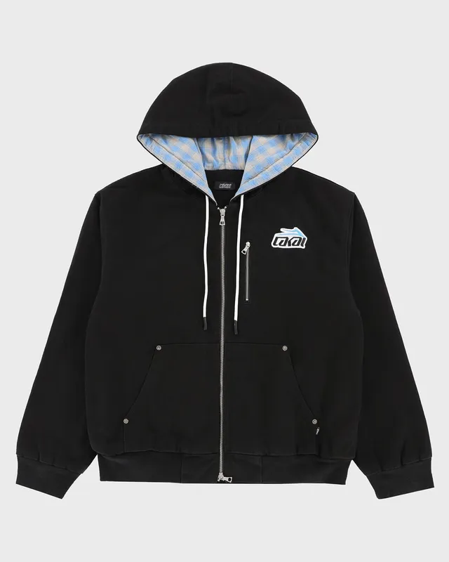 lakai-thermal-lined-black-canvas-zip-up-veste-skate image 1