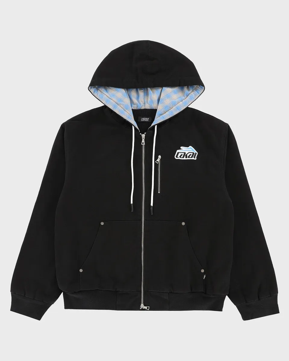 lakai-thermal-lined-black-canvas-zip-up-veste-skate image 1
