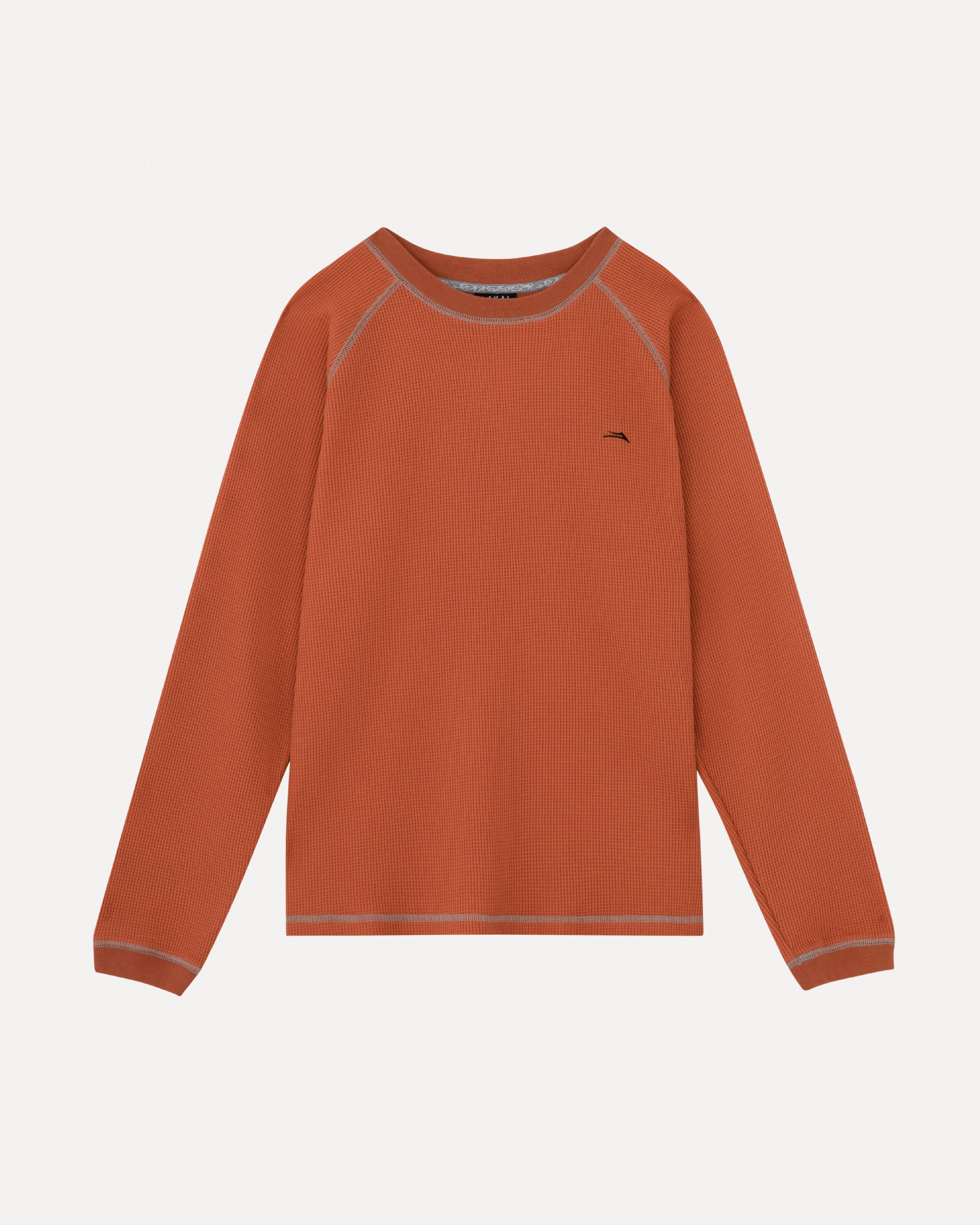 lakai-longsleeve-raglan-waffle-orange-br-l image 1