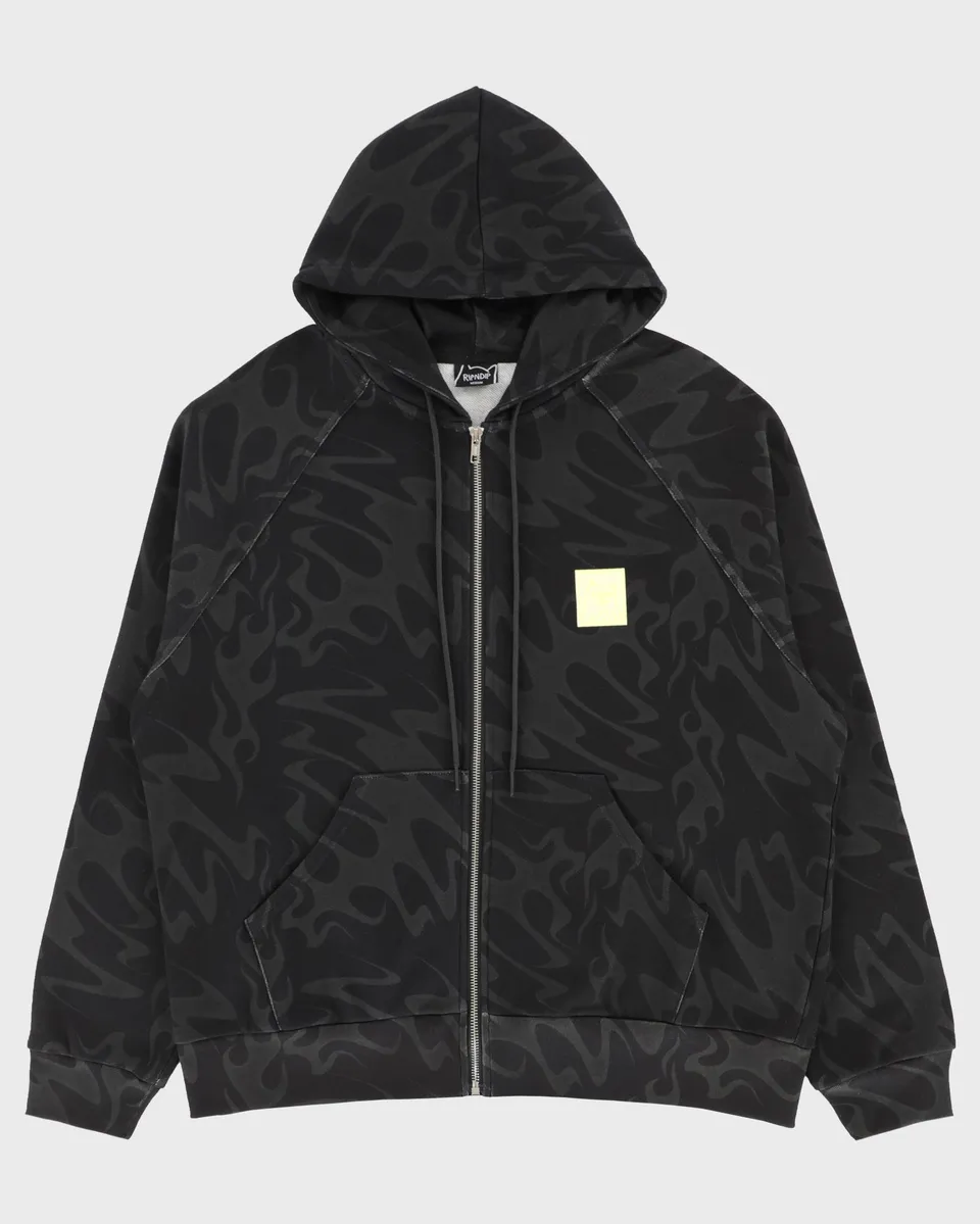lakai-x-ripndip-flame-zipper-hoodie-gris-fonc image 1