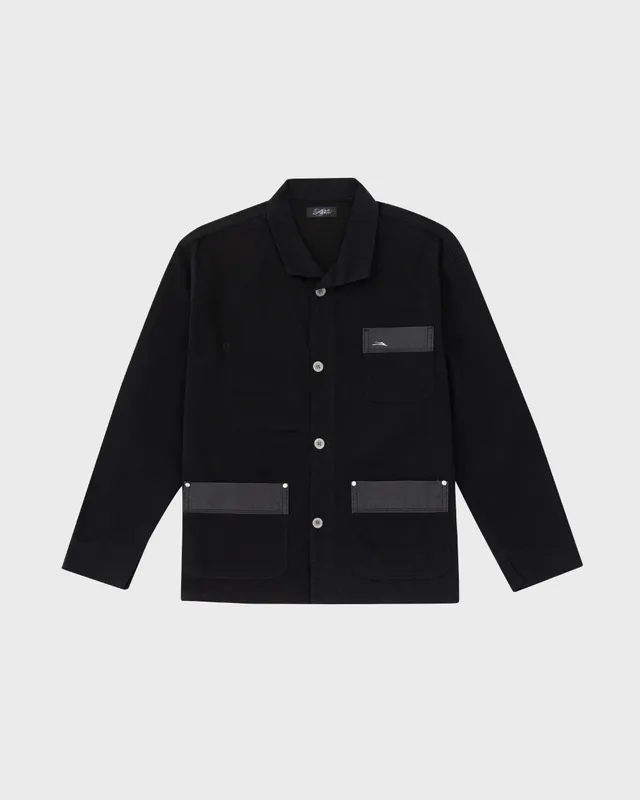 lakai-moleskin-chore-coat-black image 1