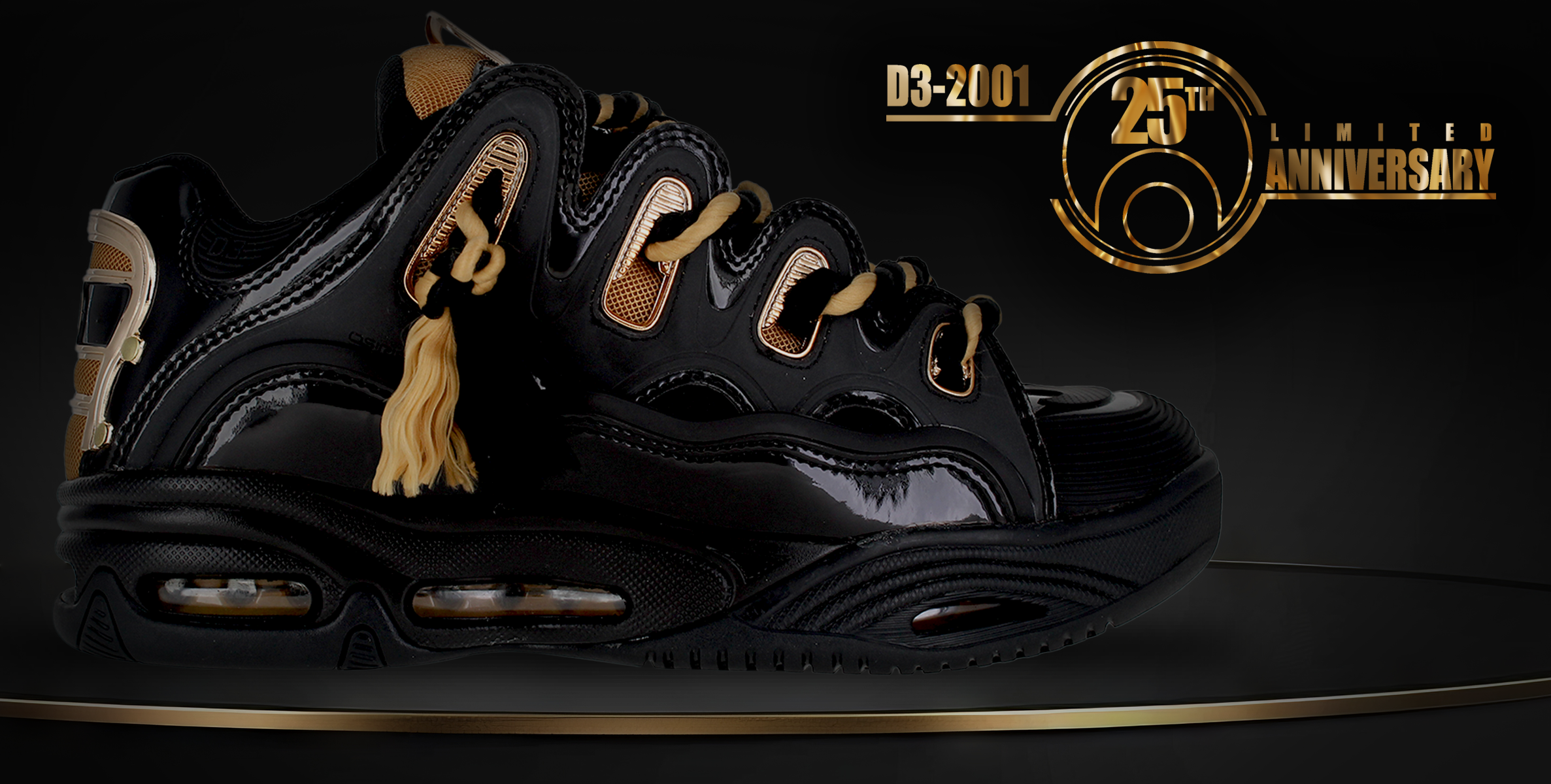 osiris-d3-2001-25-years-sneakers-skate-homme-black-gold image 6