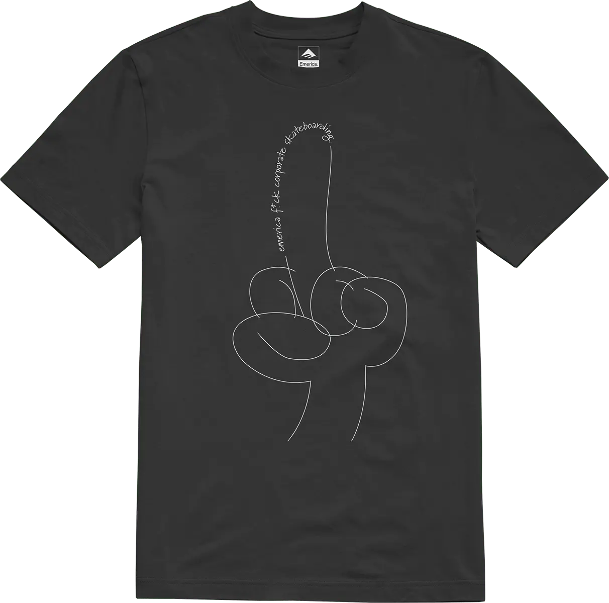 emerica-eff-corporate-t-shirt-skate-noir-classic-fit image 1